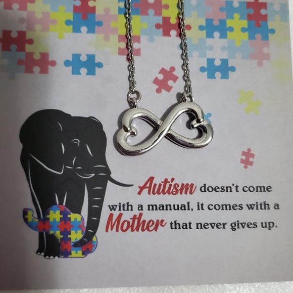 Autism Mama Infinity Heart Necklace - Picture 3 of 5